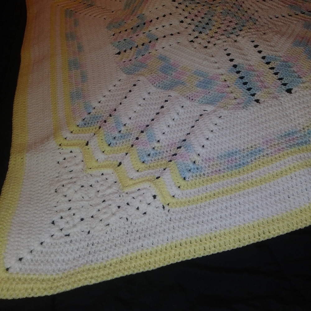 Crochet Baby Blanket 42"x 42" - Picture 2 of 4